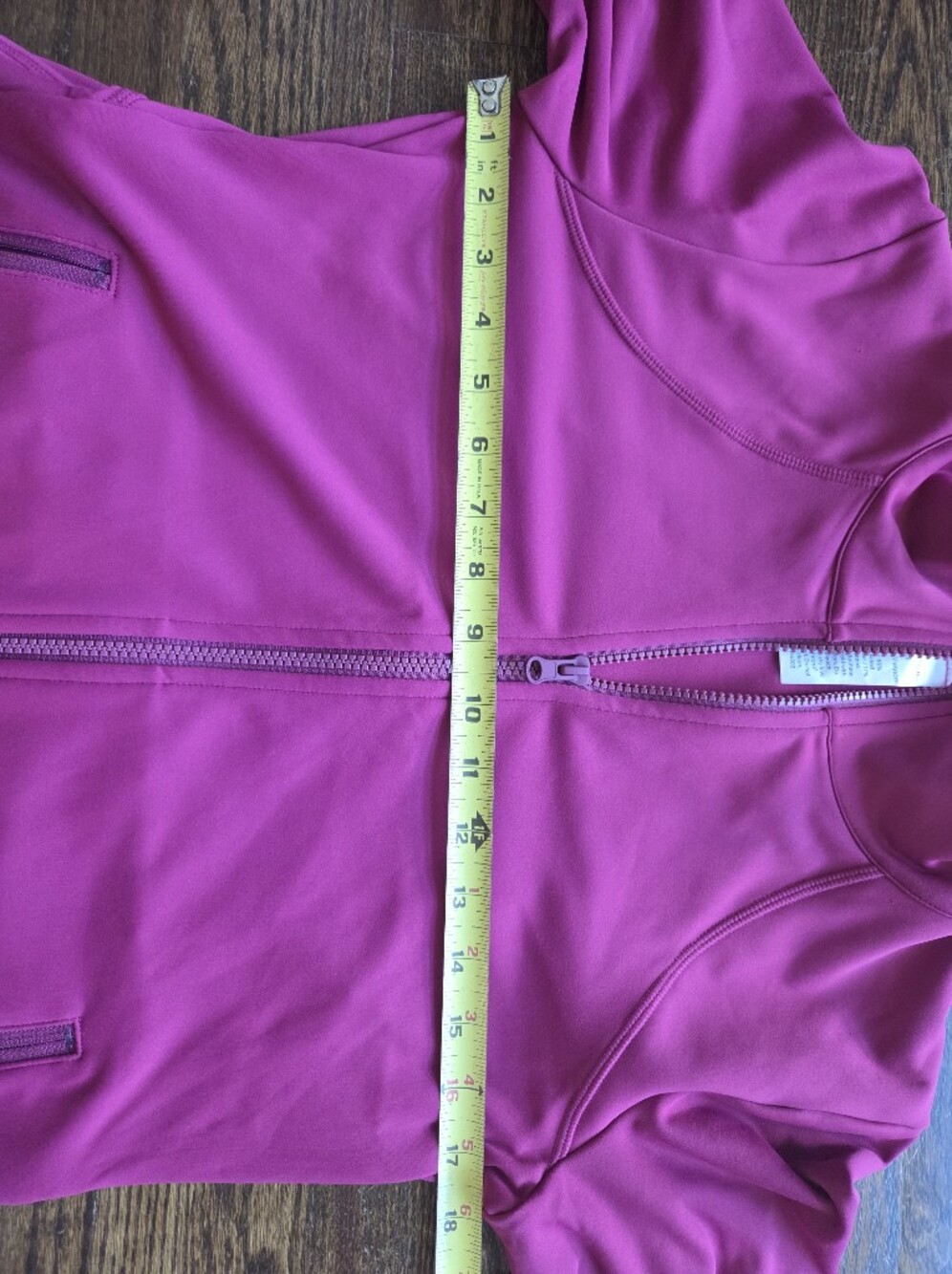 Isabella Activewear Set Fuchsia Zip-Front Ruffle Back Peplum Jacket NWT - Picture 7 of 14